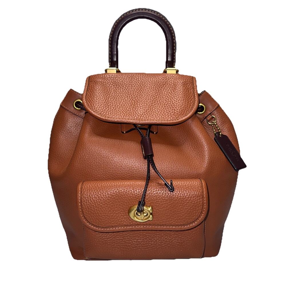 Coach Reloved CS757 B4MBV Riya Backpack In Colorblock Brown Leather